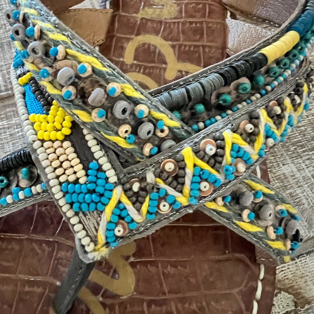 Sam Edelman Beaded Sandals Size 9 New - Picture 3 of 4